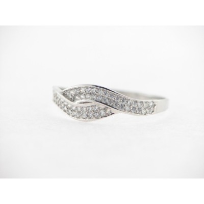 Sortija Oro Blanco Piedras