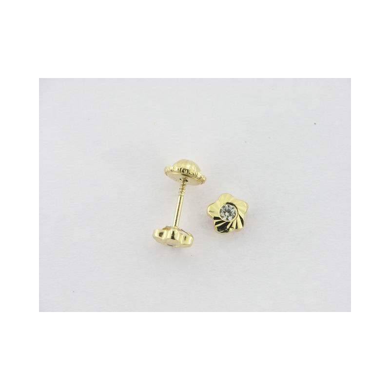 Pendientes Oro Blanco Piedra