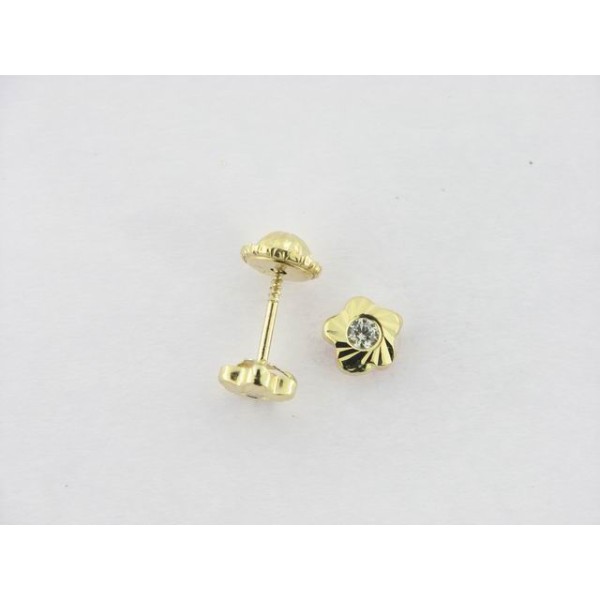 Pendientes Oro Blanco Piedra