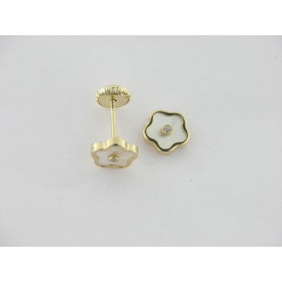 Pendientes Oro Piedra Nacar