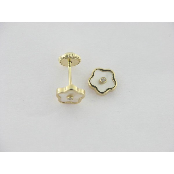 Pendientes Oro Piedra Nacar