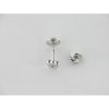 Pendientes Oro Blanco Piedra