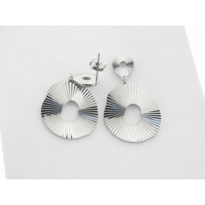 Lotus Pendientes Acero Colgar