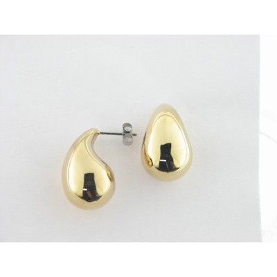 Lotus Pendientes Acero Chapado