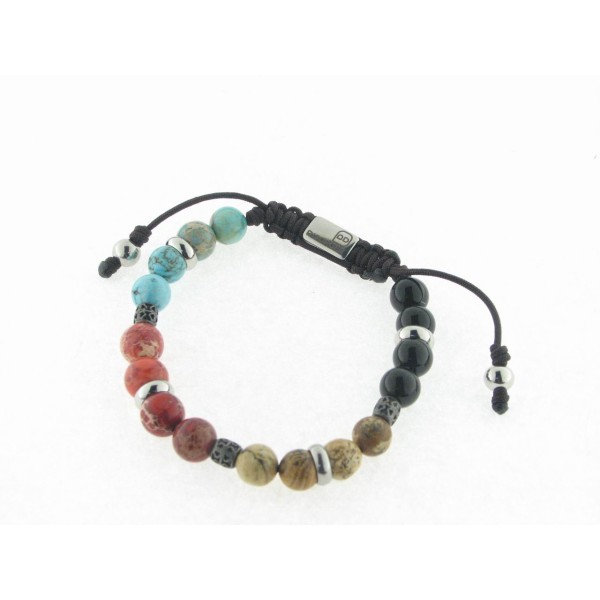Disorder Pulsera Hilo Negro Totem 8 mm