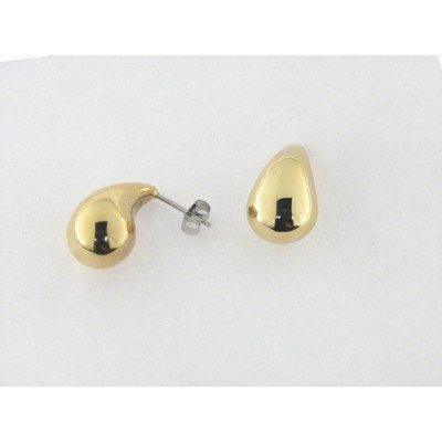 Lotus Pendientes Acero Chapado