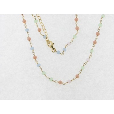 Lotus gargantilla plata chapada piedras