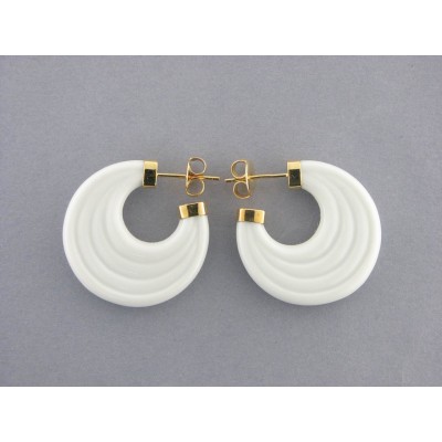 Pendientes plata chapada Arracada blanco