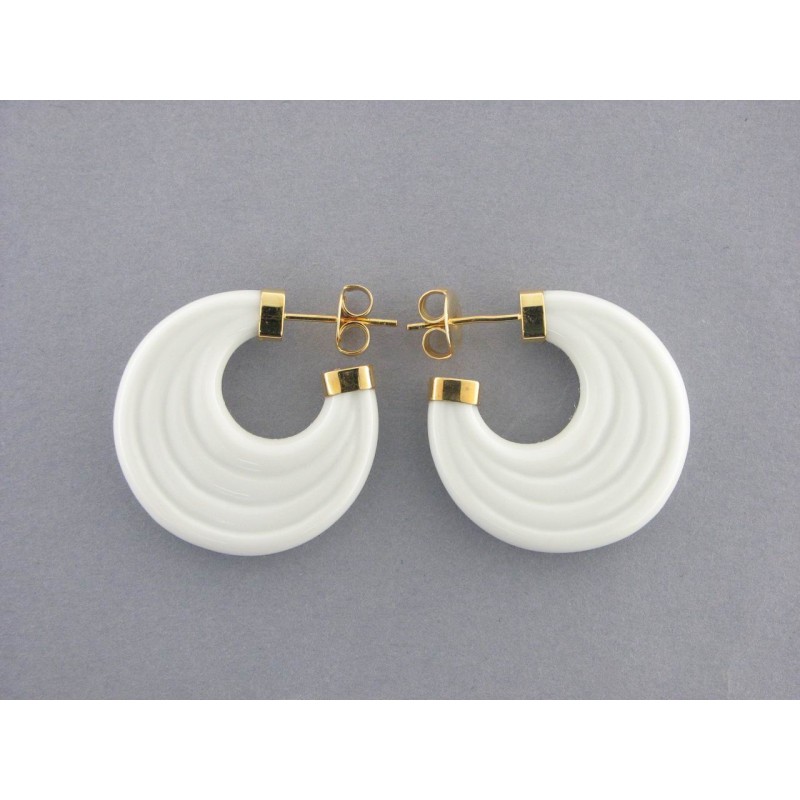 Pendientes plata chapada Arracada blanco