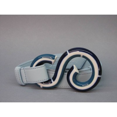 Cinturón piel S sargadelos azul M/L