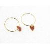 Pendientes Aro Oro Con Colgante