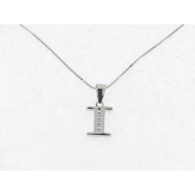 Colgante Inicial I Plata Piedras