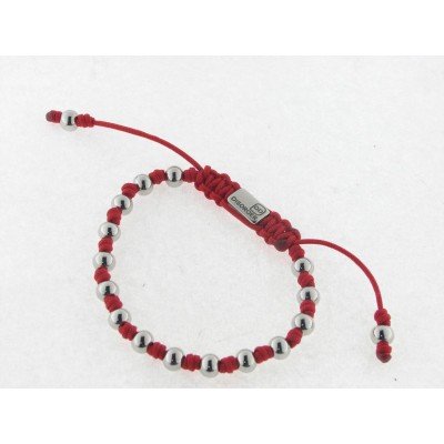 Disorder Pulsera Hilo Rojo Bolas 6 mm Acero
