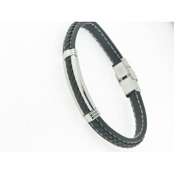 Lotus pulsera acero piel