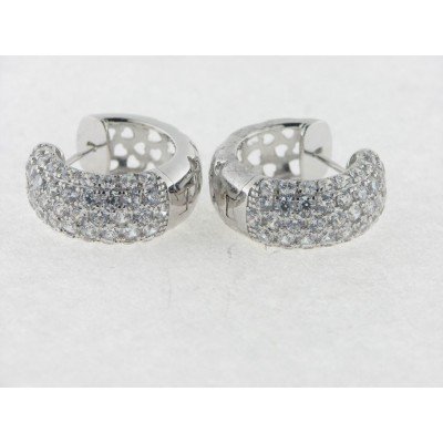 Camaleoni Pendientes Aro Plata Piedras