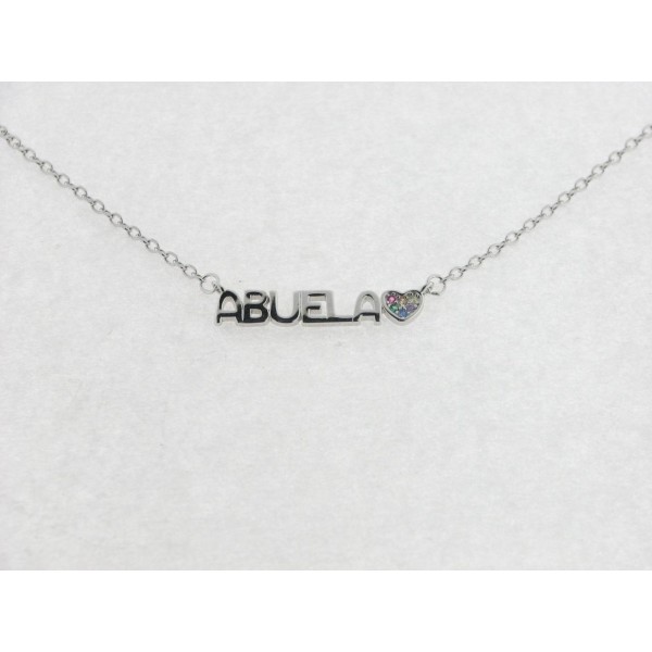 Gargantilla Plata Abuela Piedras