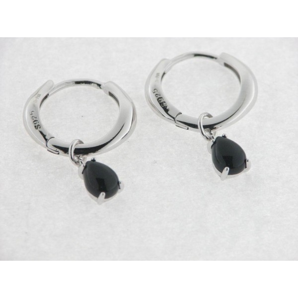 Pendientes Aro Plata Piedra