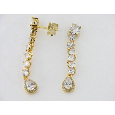 Pendientes Plata Chapada Piedras