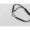 Lotus Pulsera Hilo Plata Piedras