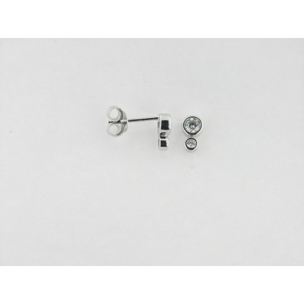 Lotus pendientes plata circonitas