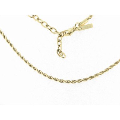 Lotus collar acero chapado