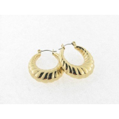 Lotus Pendientes Aro Acero Chapado