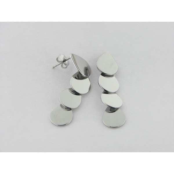 Lotus Pendientes Acero