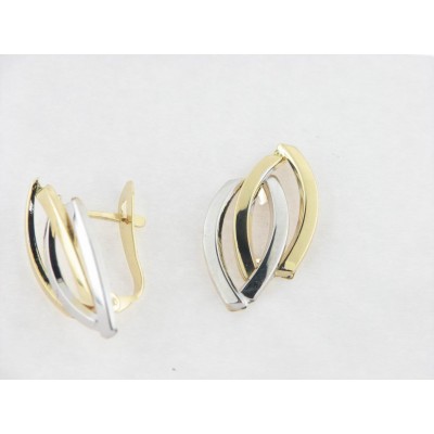 Pendientes Oro Bicolor
