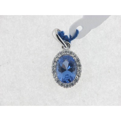 Colgante Oro Blanco Piedras