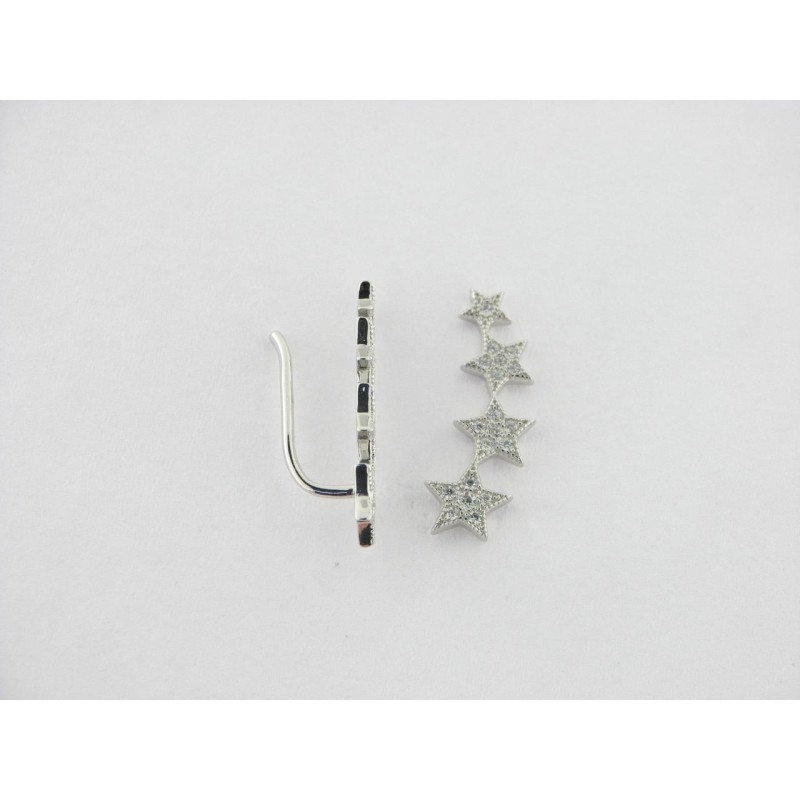 Pendientes trepadores plata circonitas