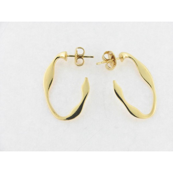 Pendientes aro plata chapada