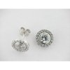 Pendientes Oro Blanco Piedras