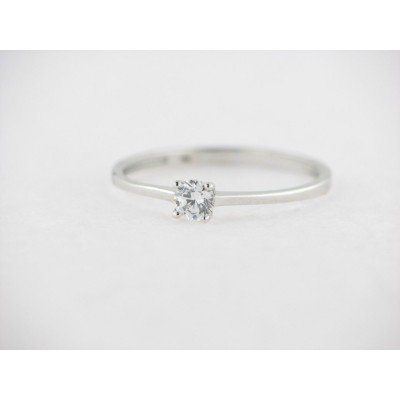 Sortija Oro Blanco Piedra