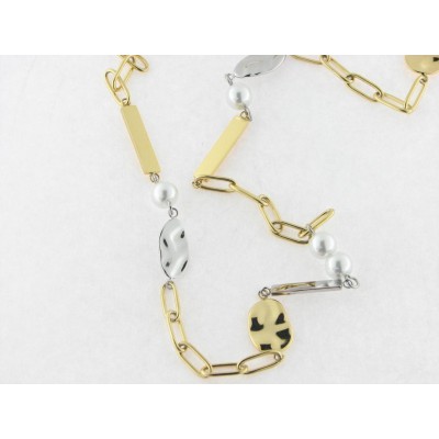 Viceroy Collar Acero Chapado Perlas