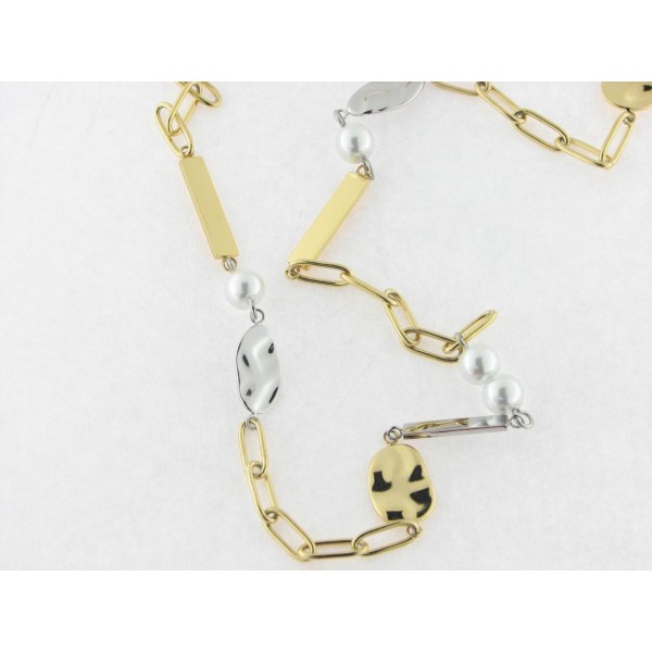 Viceroy Collar Acero Chapado Perlas