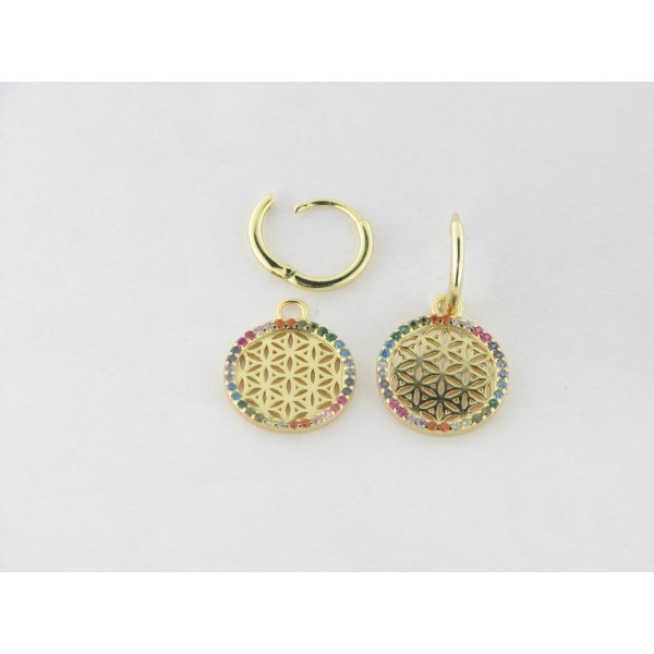 Viceroy Pendientes Aro Plata Chapada Circonitas