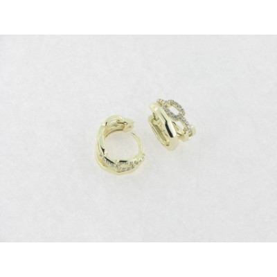 Viceroy pendientes aro plata chapada circonitas