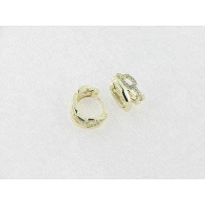 Viceroy pendientes aro plata chapada circonitas