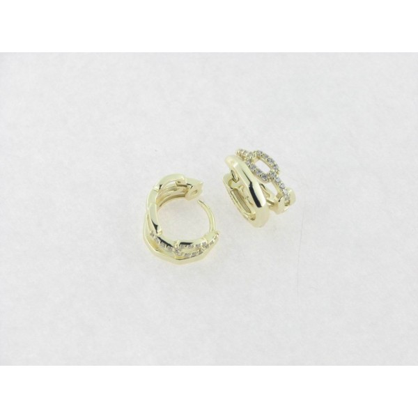 Viceroy pendientes aro plata chapada circonitas