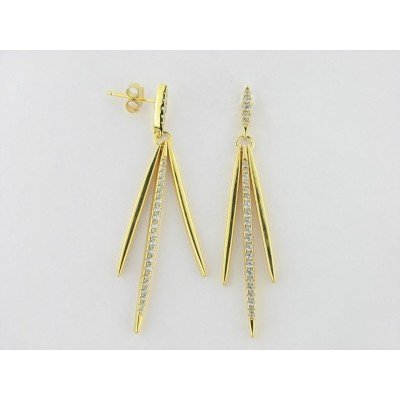Viceroy pendientes plata chapada circonitas