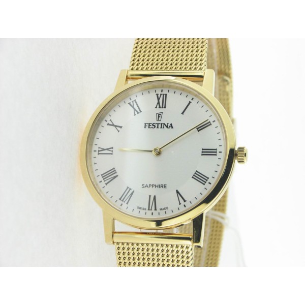 Festina Swiss Agujas Acero Chapado Armys Chapado