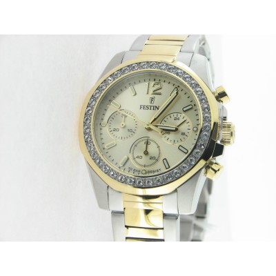 Festina Crono Agujas Acero Bicolor Armys Bicolor