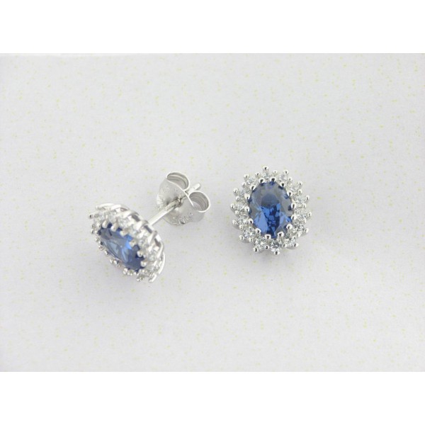 Lotus Pendientes Plata Piedras