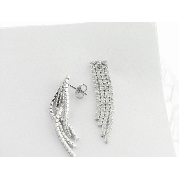 Lotus Pendientes Colgar Plata Piedras