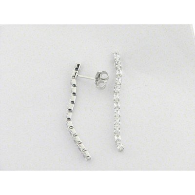 Lotus Pendientes Colgar Plata Piedras