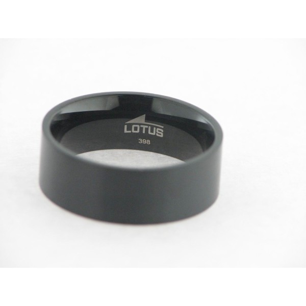 Lotus Anillo Acero Negro