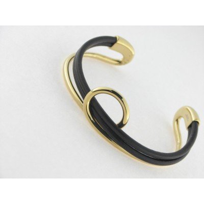 Viceroy pulsera aro acero chapado piel