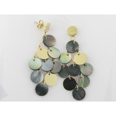 Viceroy pendientes acero chapado madreperla