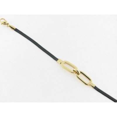 Viceroy Pulsera Acero Negro Dorado