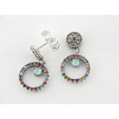 Raive pendientes Plata Colgar Piedras